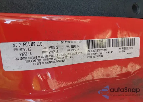2016 Fiat 500E Battery Electric from USA, damaged, VIN 3C3CFFGE5GT118448